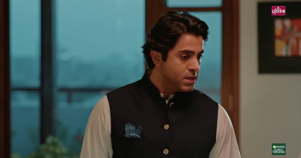Abu Bakar visibly upset but agreeing to his mother's request in Dar e Nijat latest episode