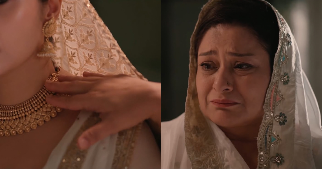 Khushbakth emotional upon seeing her old jewelry on Zaryab in Dar e Nijat latest episode