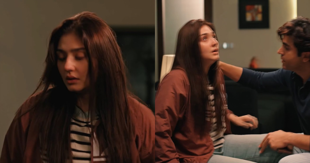 Dure Fishan as Zaryab during a panic attack in Dar e Nijat latest episode