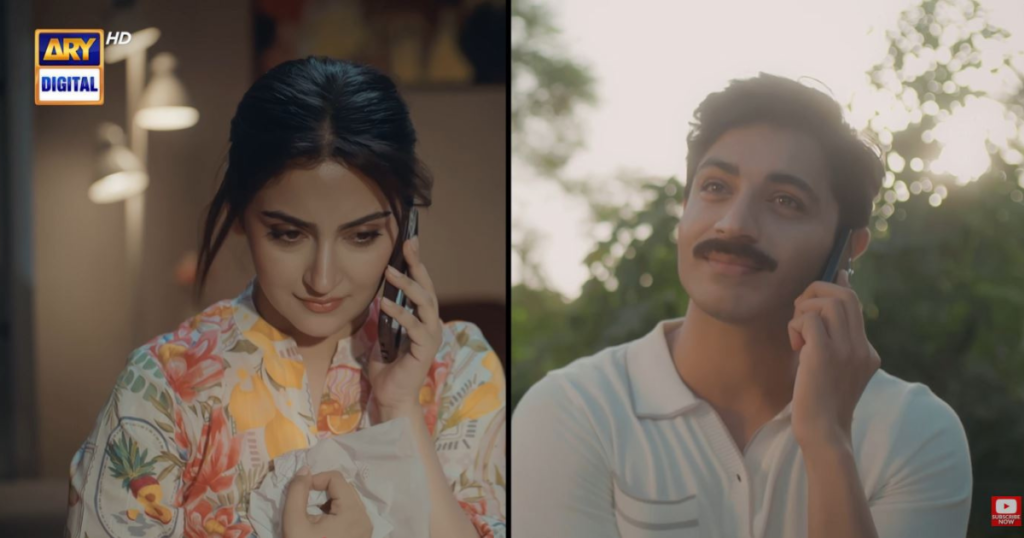 Hadi and Mahnoor played by Talha Chahour and Hiba Qadir in Rutba episode 1