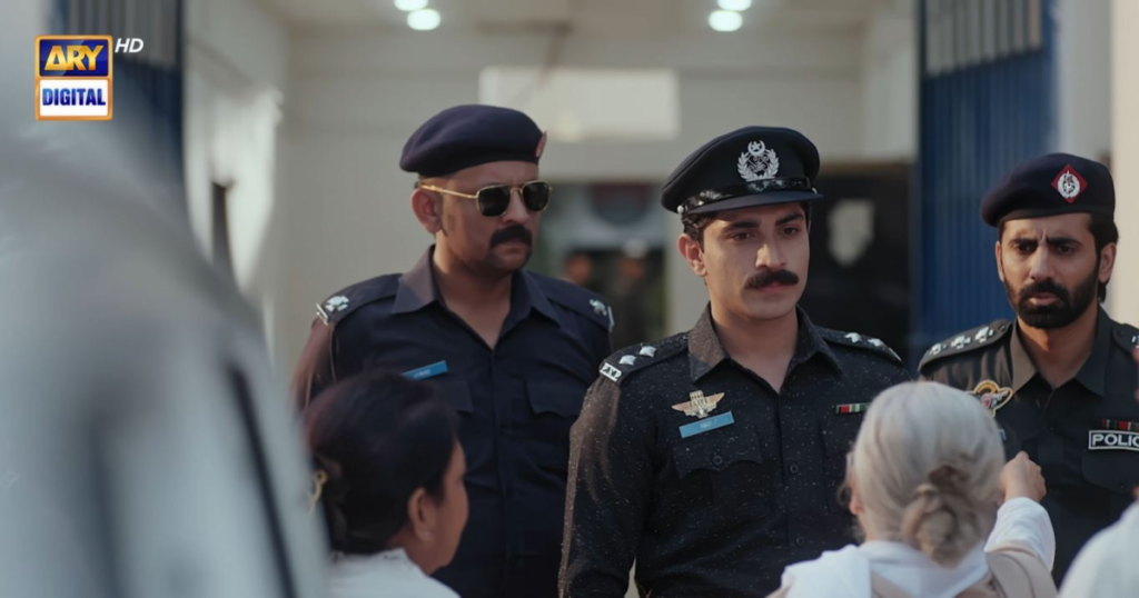 ASP Hadi listens to an elderly woman whose FIR has not been registered
