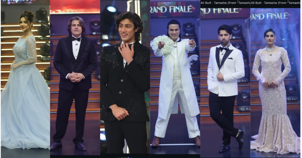 The six Tamasha Season 5 finalists Zee Khan, Samiya, Yasir Alam, Fasih Khalid, Esra Ayesha and Babrik Shah